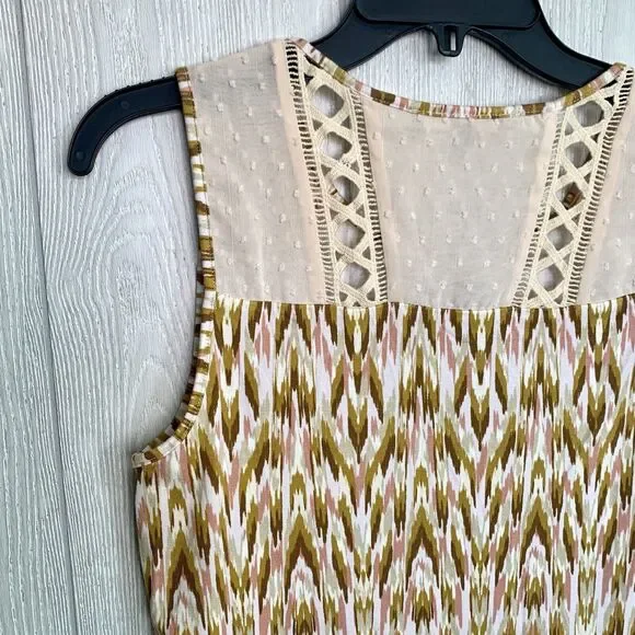 Daniel Rainn Tan Print Sleeveless Top Small NWT - Picture 4 of 5
